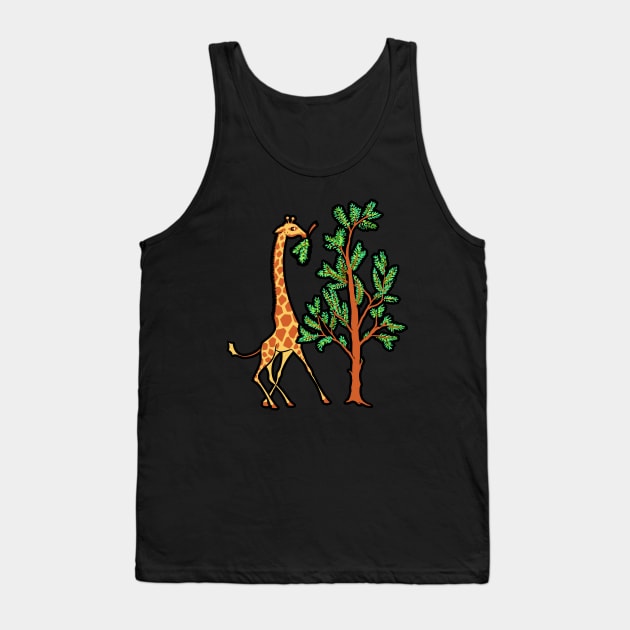 Vintage Giraffe Tank Top by Ellador